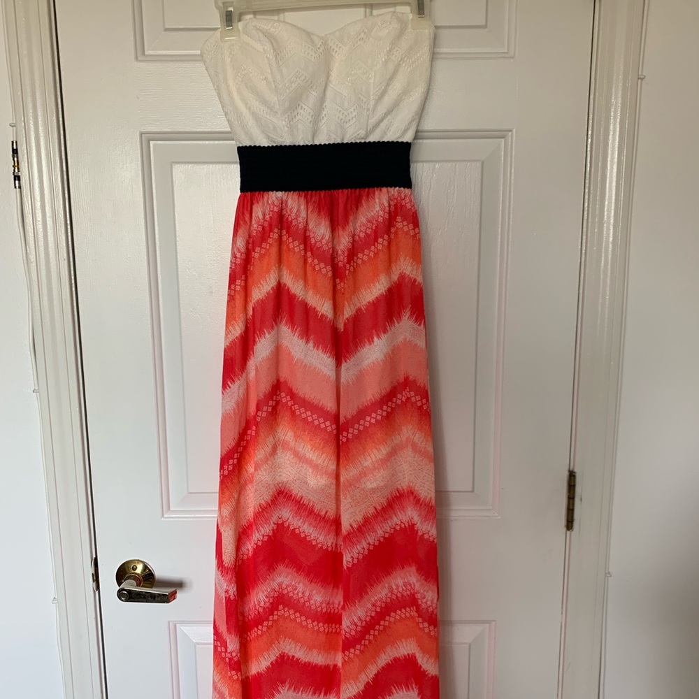 Strapless maxi dress